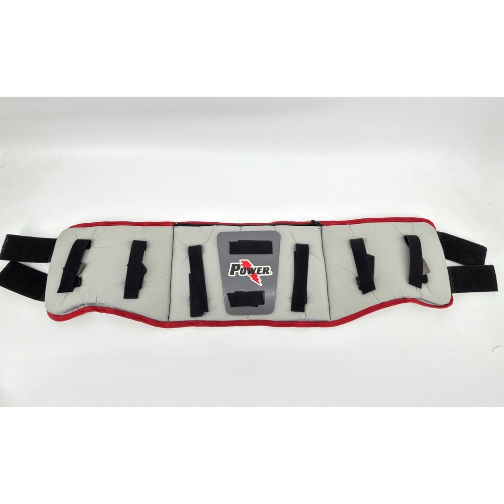 Riddell Power Football Back Plate Grey Red Black Padded Protection USA